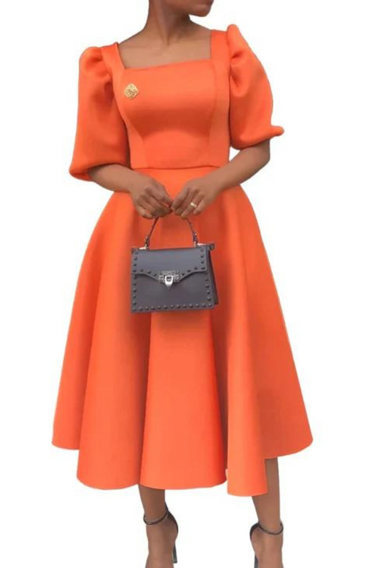 Tyler Square Collar Midi Dress