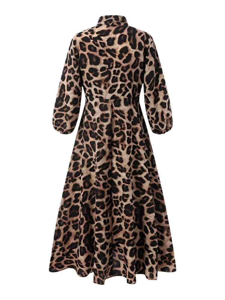 Retro Leopard Maxi Dress