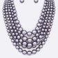 Five Strands Pearl Necklace Set