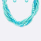 Crystal Braided Pearl Necklace Set