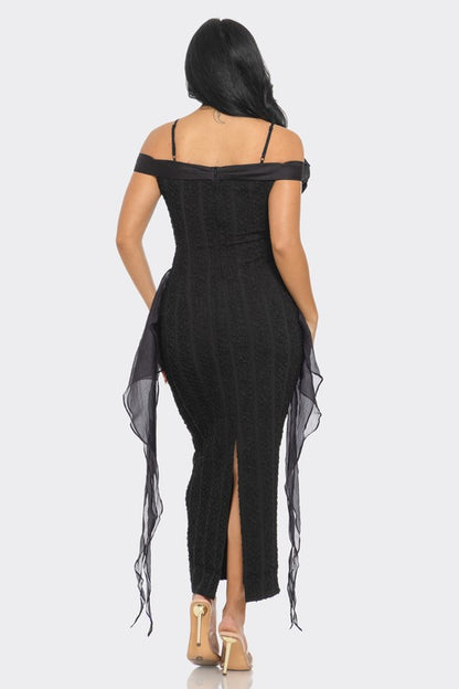 Rosetta Blaze Off-Shoulder Dress