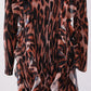 Coretta Pleated Loose Leopard Dress
